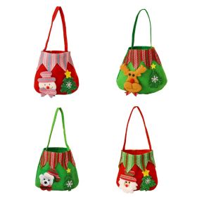 4pcs Christmas Gift Bags Drawstring Christmas Gift Doll Bag Candy Treat Bags (Color: color 3)
