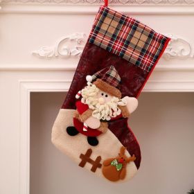 Christmas Decoration Supplies Santa Claus Small Socks Christmas Tree Hanging Christmas Stockings Gift Bags Christmas Bags (default: default)